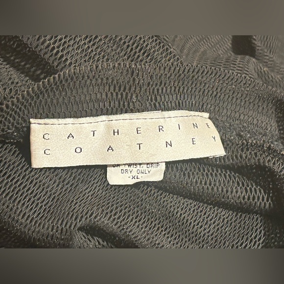 RARE VTG Catherine Coatney XL Fishnet Top Iconic San Francisco Gothic Elegance - Picture 4 of 5